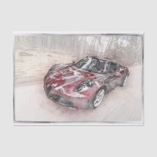 Alfa Romeo Classic Car Decoupage Seidenpapier
