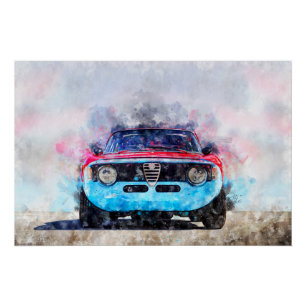 Alfa Romeo Giulia Sprint GTA Poster