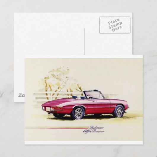Alfa Romeo Postkarte (Vorne/Hinten)
