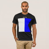 Alfa-Signalflagge Morse-Code Nautisches Design T-Shirt (Vorne ganz)