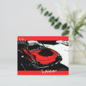 Alfa Spider Postcard Postkarte (Stehend Vorderseite)