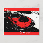Alfa Spider Postcard Postkarte (Vorderseite)