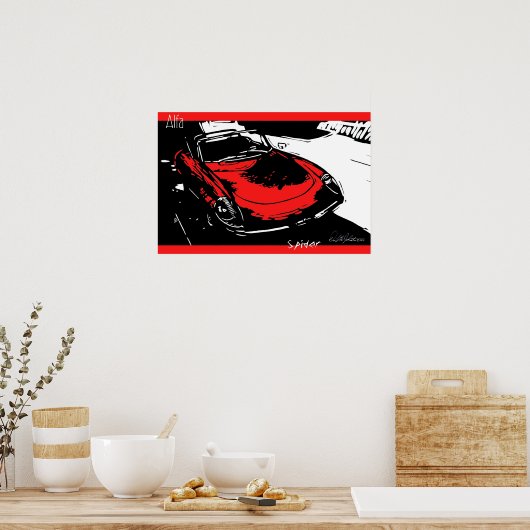 Alfa Spider Poster (Küche)