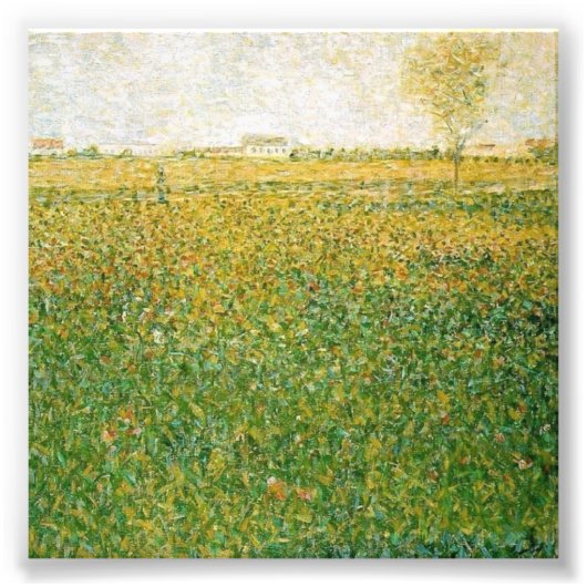 Alfalfa Fields Saint Denis von Georges Seurat Fotodruck (Vorne)