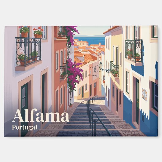 Alfama-Distrikt Portugal Magnet (Vorderseite)