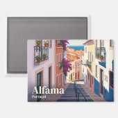 Alfama-Distrikt Portugal Magnet (Vorderseite/Rückseite)