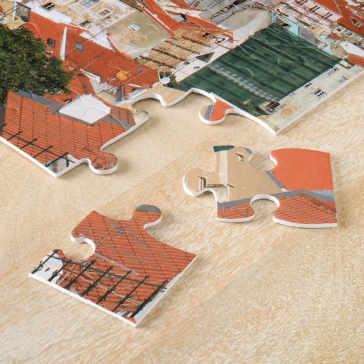 Alfama Lissabon Dachspitzen Puzzle (Seite)