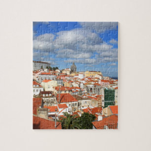 Alfama Lissabon Dachspitzen Puzzle