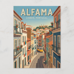 Alfama Lissabon Portugal Postkarte