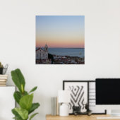 Alfama Sunset Lissabon Portugal Foto Poster (Heimbüro)