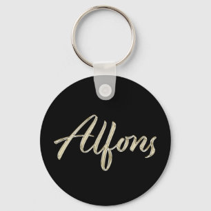 Alfegold Button Schlüsselger Schlüsselanhänger