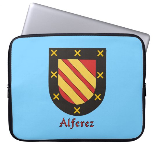 Alferez Family Shield Laptopschutzhülle (Vorderseite)