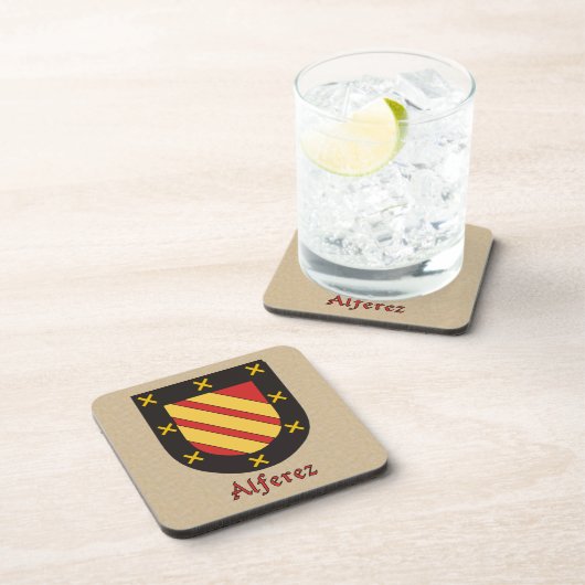 Alferez Family Shield Untersetzer (Rechte Seite)