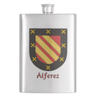 Alferez Heraldic Shield Flachmann
