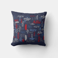 Alfie-individuelle Name-Kopfkissen