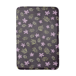 Alfombrilla de baño Violetas y flores silvestres Badematte