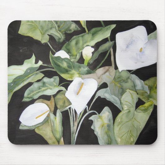 Alfombrilla ratón alcatraces en acuarela mousepad (Vorne)