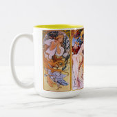 Alfons (Alphonse) Muchas "Four Seasons" Art - Zweifarbige Tasse (Links)