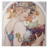 Alfons Maria Mucha , “ Fruit ” Fliese (Vorderseite)