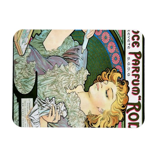 Alfons Mucha 1896 Lance Parfum Rodo Magnet (Horizontal)