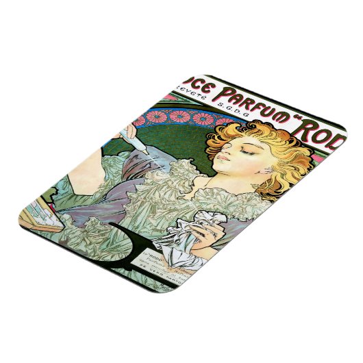 Alfons Mucha 1896 Lance Parfum Rodo Magnet (Linke Seite)
