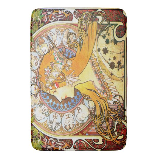 Alfons Mucha 1896 Zodiac Badematte (Vorderseite Vertikal)