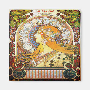 Alfons Mucha 1896 Zodiac Magnet