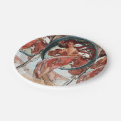 Alfons Mucha 1898 Dance Pappteller (Schrägansicht)