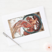 Alfons Mucha 1898 Dance Rechteckiger Aufkleber (Umschlag)