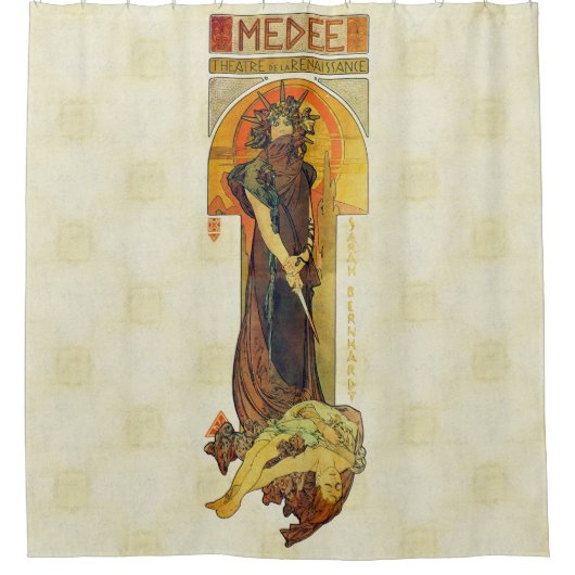 Alfons Mucha 1898 Medea Duschvorhang (Vorderseite)