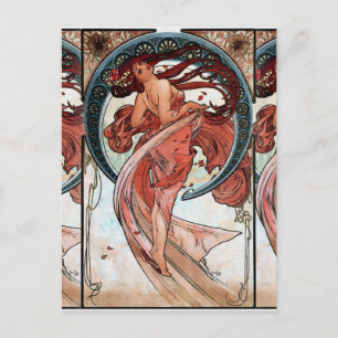 Alfons Mucha 1898 Tanz Postkarte