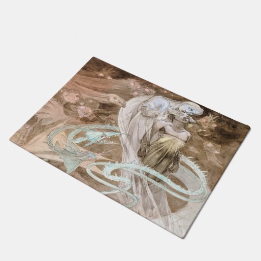 Alfons Mucha 1899 Le Pater Fußmatte (Schrägansicht)