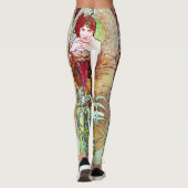 Alfons Mucha 1900 die wertvollen Steine Smaragd Leggings (Rückseite)