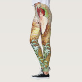 Alfons Mucha 1900 die wertvollen Steine Smaragd Leggings (Links)