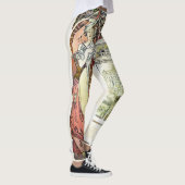 Alfons Mucha 1900 Österreichischer Pavillon Leggings (Rechts)