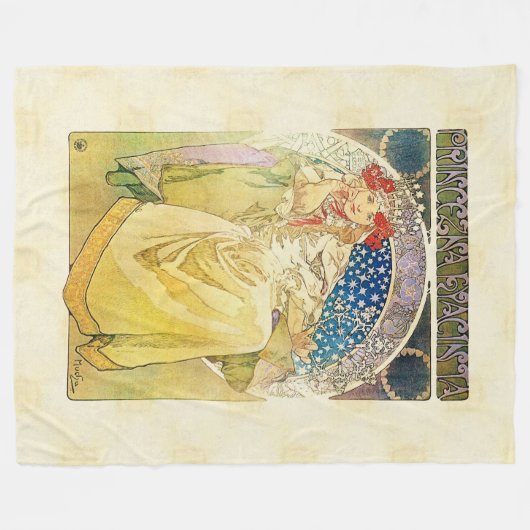 Alfons Mucha 1911 Princezna Hyacinta Fleecedecke (Vorderseite (Horizontal))