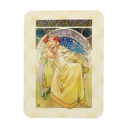 Alfons Mucha 1911 Princezna Hyacinta Magnet (Vertikal)