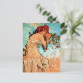 Alfons Mucha Art Nouveau Sommer Malerei Postkarte (Stehend Vorderseite)