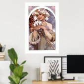 Alfons Mucha: Blume Poster (Heimbüro)