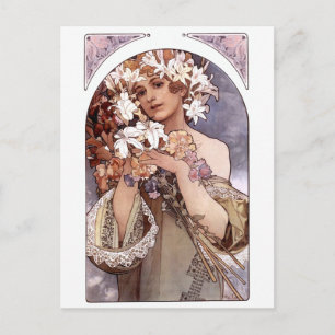 Alfons Mucha: Blume Postkarte