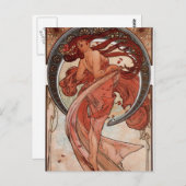 Alfons Mucha Dance Postkarte (Vorne/Hinten)