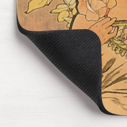 Alfons Mucha ~ Die Rose Mousepad (Ecke)