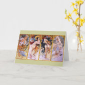 Alfons Mucha ~ Die vier Jahreszeiten Karte (Gelbe Blume)