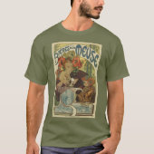 Alfons Mucha-Kunst nouveau Bieranzeige T-Shirt (Vorderseite)