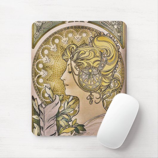 Alfons Mucha, La Plume Mousepad (Mit Mouse)