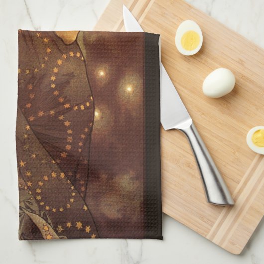 Alfons Mucha: Luna Geschirrtuch (Viertel Falte)