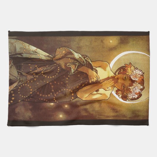 Alfons Mucha: Luna Geschirrtuch (Horizontal)