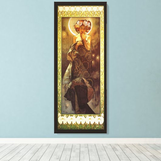 Alfons Mucha: Luna Leinwanddruck (Insitu (Holzboden))