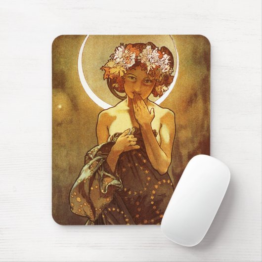 Alfons Mucha: Luna Mousepad (Mit Mouse)