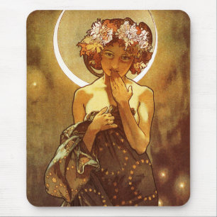 Alfons Mucha: Luna Mousepad